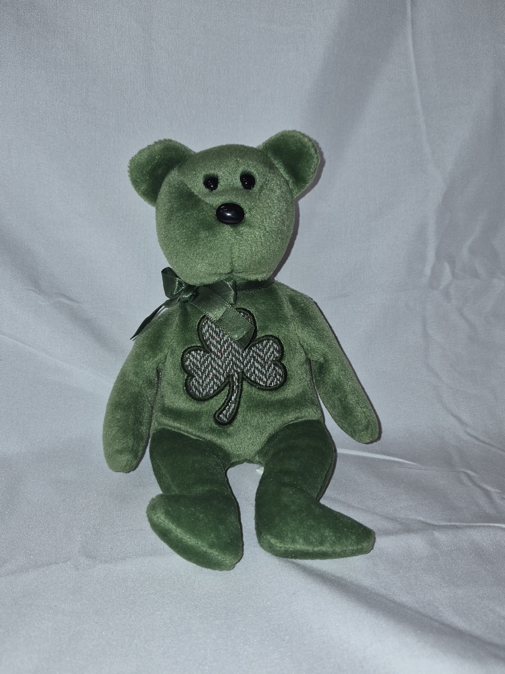 Ty Green Shamrock Plush Bear "Luckily"